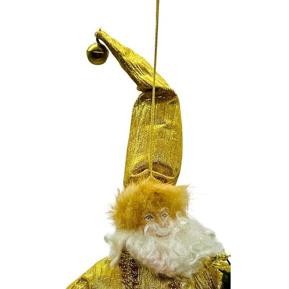 Christmas Elf Fairy Tale Ornament Decoration Gold Fringe Gift 12 inch - Picture 3 of 8